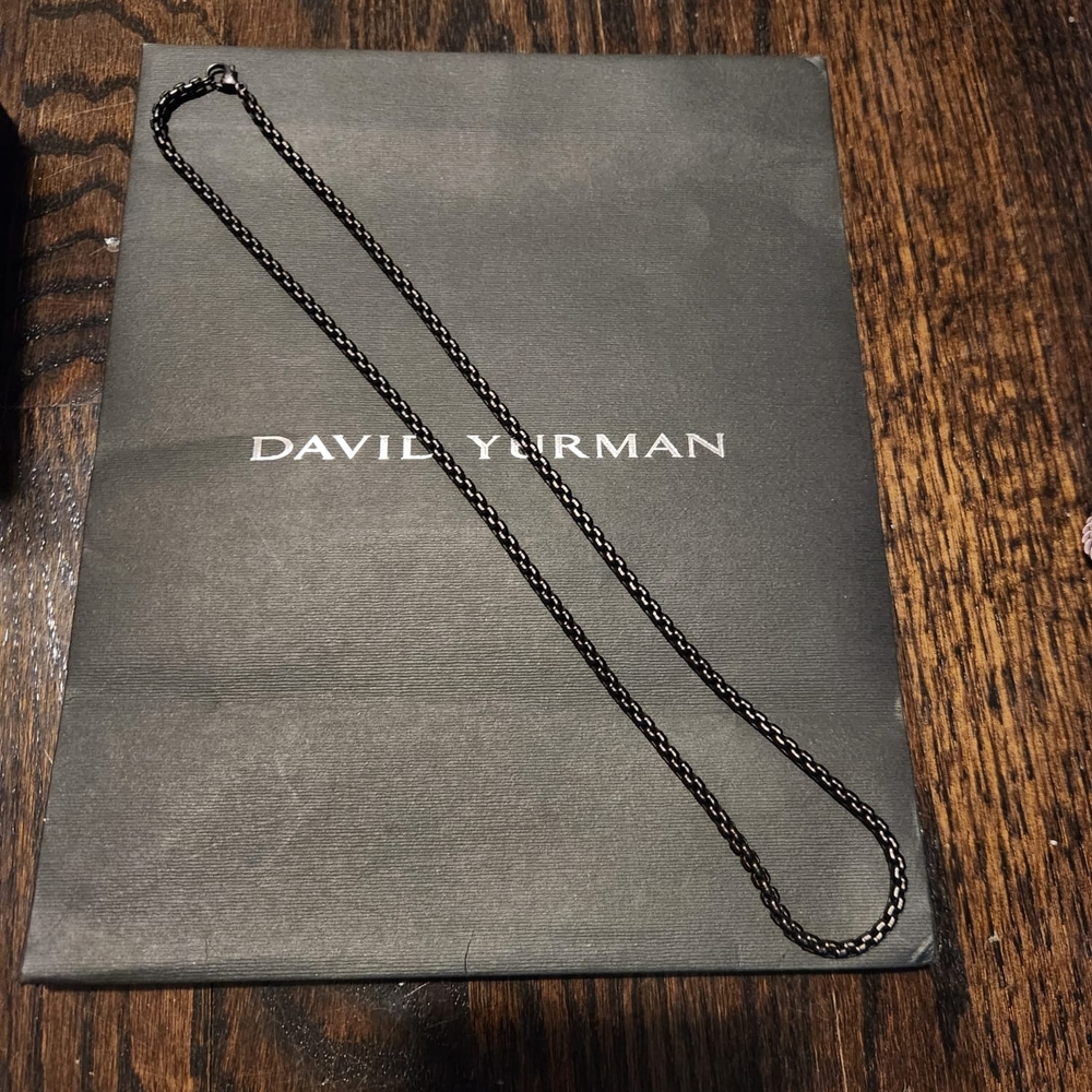 David Yurman Black Chain Necklace